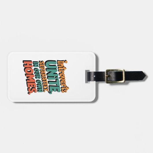 Introverten verenigen zich... In onze eigen huizen Bagagelabel (Voorkant horizontaal)