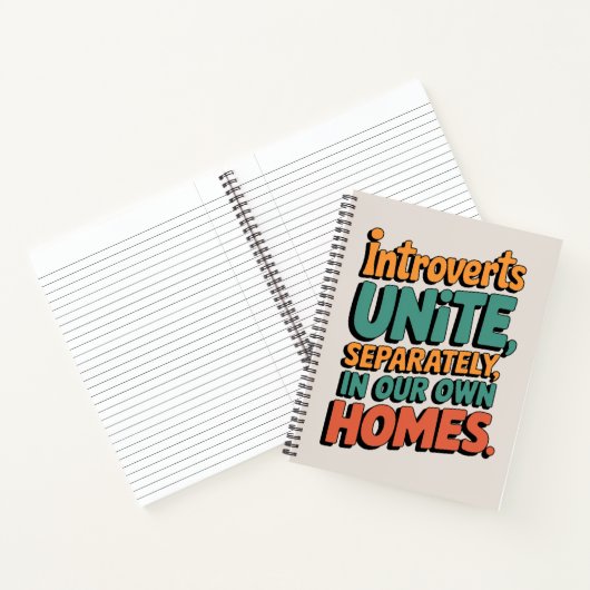 Introverten verenigen zich... In onze eigen huizen Notitieboek (Binnen)