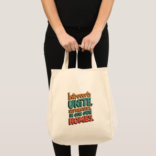Introverten verenigen zich... In onze eigen huizen Tote Bag (Voorkant (product))