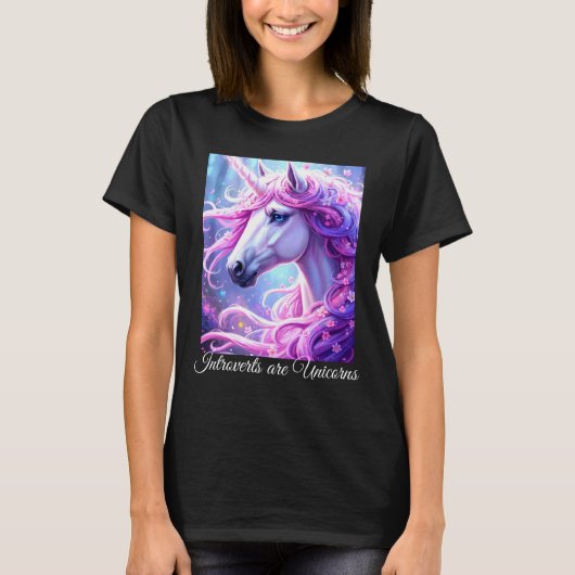 Introverten zijn Eenhoorns t-shirt (Voorkant)