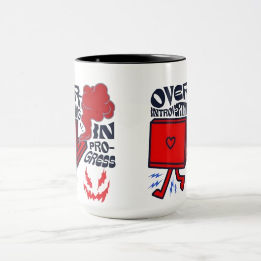 Introverting in Progress Coffee Mok | Grappige mok (Midden)