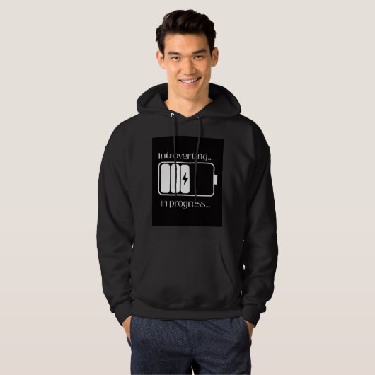 Introverting in Progress Hoodie - Grappig Relatabl (Voorkant volledig)