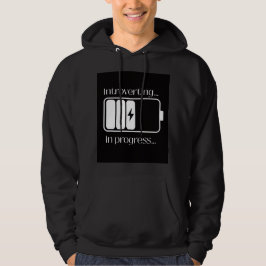 Introverting in Progress Hoodie - Grappig Relatabl