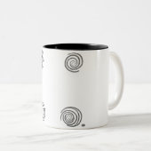 Introverting in uitvoering Grappige introverte Sti Tweekleurige Koffiemok (Voorkant rechts)