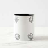 Introverting in uitvoering Grappige introverte Sti Tweekleurige Koffiemok (Center)