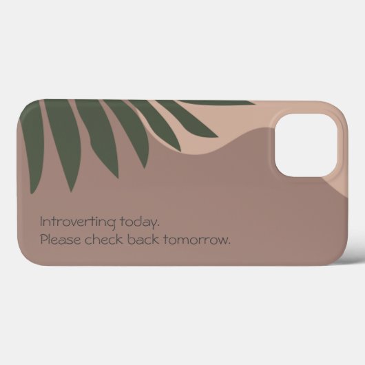 Introverting vandaag Smartphone Hoesje met minimal (Achterkant (horizontaal))
