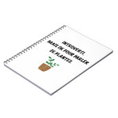 Introvertis et plantes. notitieboek (Linkerzijde)