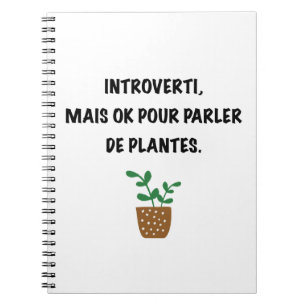 Introvertis et plantes. notitieboek