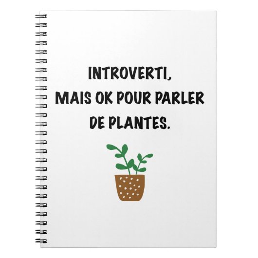Introvertis et plantes. notitieboek (Voorkant)