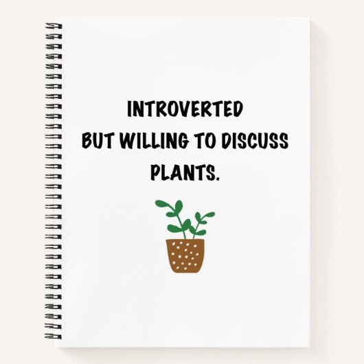 Introverts en planten notitieboek (Voorkant)