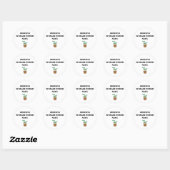 Introverts en planten ronde sticker (Vel)