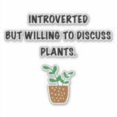 Introverts en planten sticker (Voorkant)