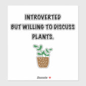 Introverts en planten sticker (Vel)