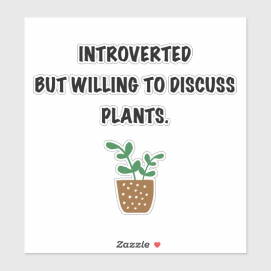 Introverts en planten sticker (Vel)