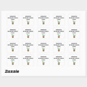 Introverts en planten vierkante sticker (Vel)