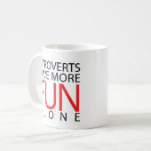 Introverts hebben meer plezier koffiemok (Voorkant links)