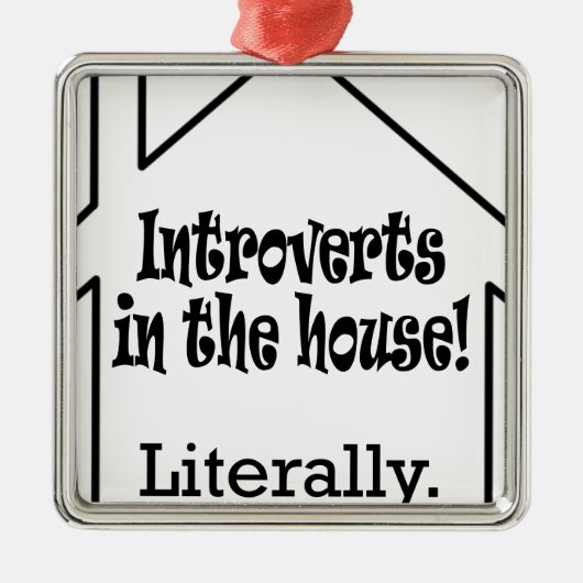 Introverts in huis. metalen ornament (Voorkant)