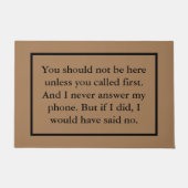 Introvert's Je moet hier niet zijn. Deurmat (Voorkant)