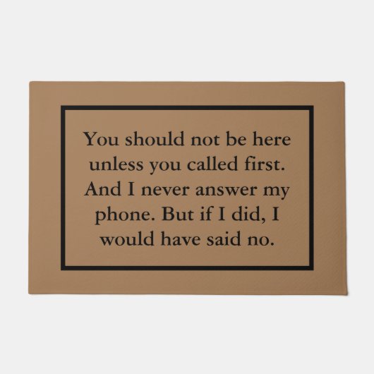 Introvert's Je moet hier niet zijn. Deurmat (Voorkant)