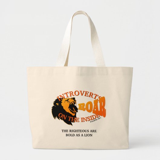 INTROVERTS ROAR AAN DE BINNENZIJDE GROTE TOTE BAG (Voorkant)