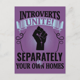 Introverts Unite Briefkaart