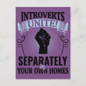 Introverts Unite Briefkaart (Voorkant)