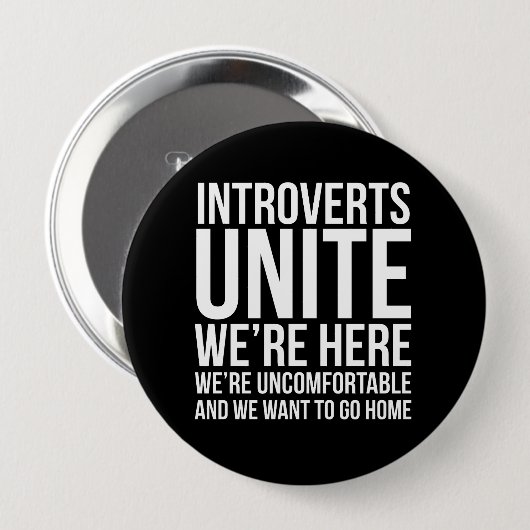 Introverts Unite Button (Voorkant /achterkant)