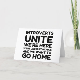 Introverts Unite Feestdagen Kaart