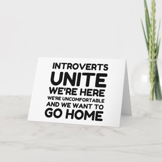 Introverts Unite Feestdagen Kaart (Voorkant)
