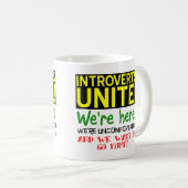 Introverts Unite Funny Mug of Travel Mug Koffiemok (Voorkant rechts)