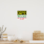Introverts Unite Funny Poster Sign (Keuken)