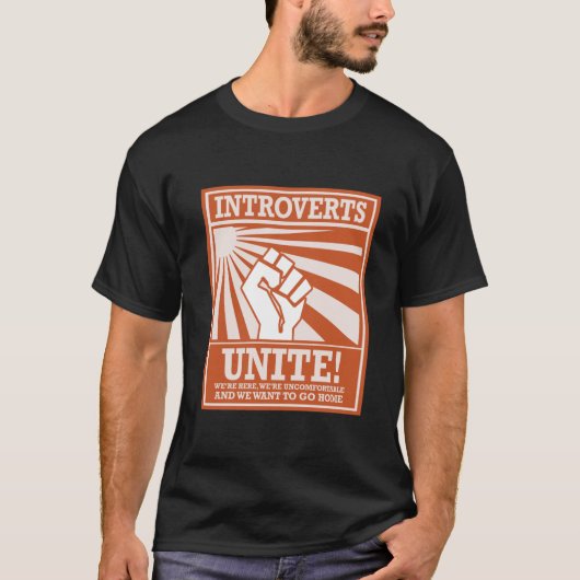 Introverts Unite, Funny T-Shirt (Voorkant)