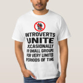 Introverts unite occasionally in small group  t-shirt (Voorkant)