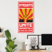 Introverts Unite Poster (Thuiskantoor)