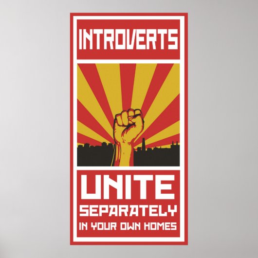 Introverts Unite Poster (Voorkant)