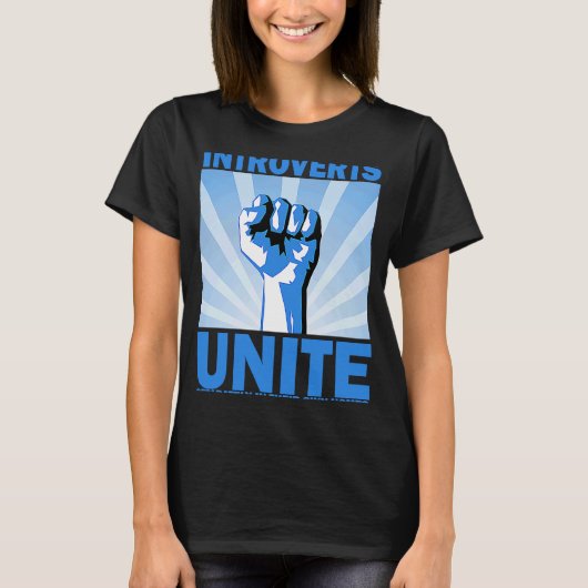 Introverts Unite Separately In Their Own Homes Ret T-shirt (Voorkant)