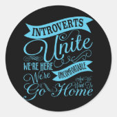 Introverts Unite Sticker (Voorkant)