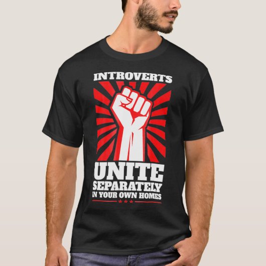 Introverts Unite T Antisocial Introvert T-shirt (Voorkant)