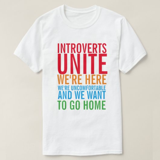 INTROVERTS UNITE T-Shirt (Design voorkant)