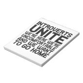 Introverts Unite We re here We're uncomfortabel Notitieblok (Linkerzijde)