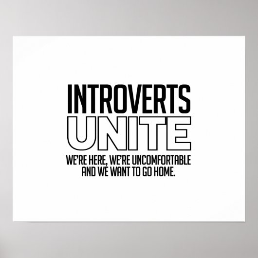 Introverts Unite: We willen naar huis Poster (Voorkant)
