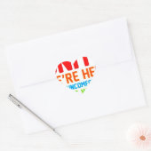 INTROVERTS UNITE WE ZIJN HIER ONVERENIGBAAR... HART STICKER (Envelop)