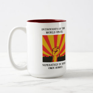 Introverts van de Mok van koffie in de wereld