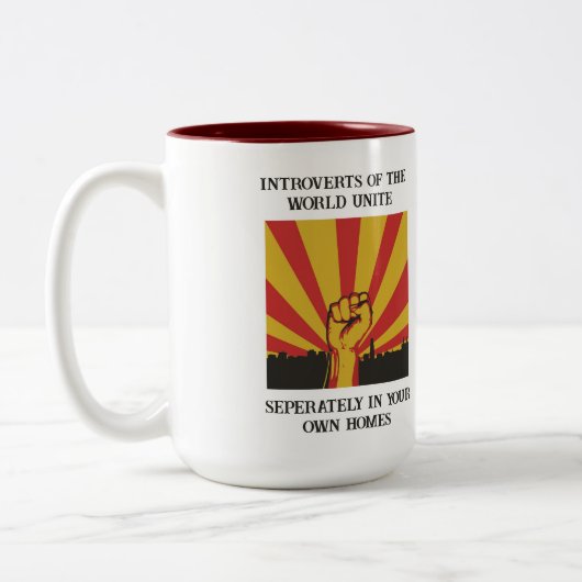 Introverts van de Mok van koffie in de wereld (Links)
