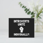 Introverts verenigen briefkaart (Staand voorkant)