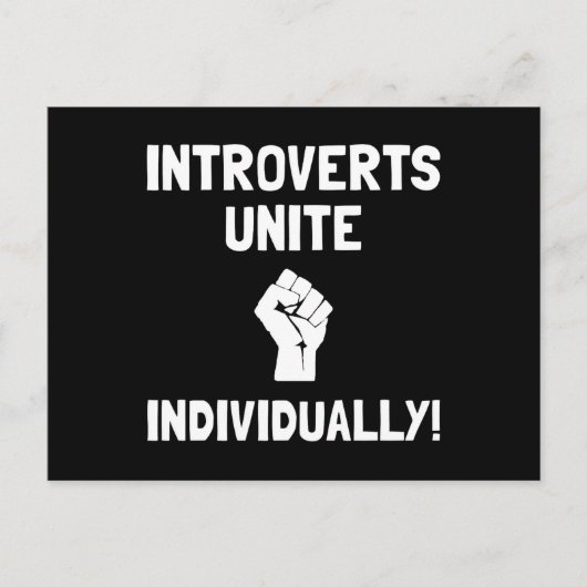 Introverts verenigen briefkaart (Voorkant)