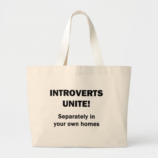 Introverts verenigen. grote tote bag (Voorkant)