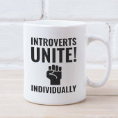 Introverts verenigen individueel koffiemok