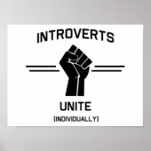 Introverts verenigen (individueel) poster (Voorkant)
