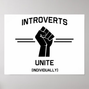 Introverts verenigen (individueel) poster